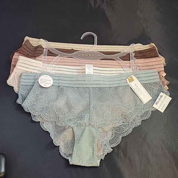 BRAND NEW DANSKIN 5PK CHEEKY FIT WOMEN"S PANTIES INTIMATES SETS - Picture 2 of 16